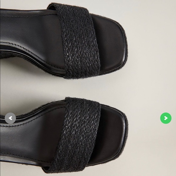 Mango Piaf wedge heel - black Sz 8 - Picture 4 of 6